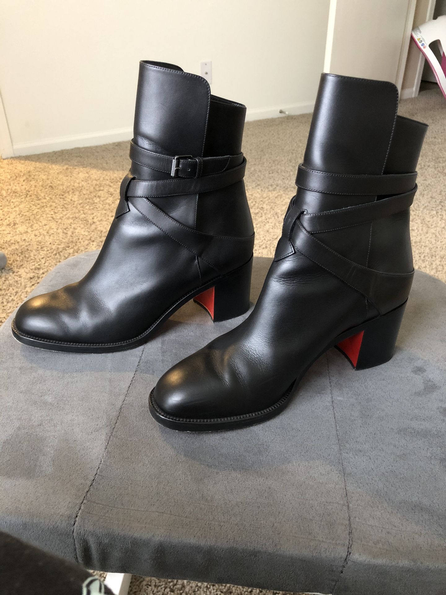 Christian Louboutin Karistrap Leather Ankle Boot