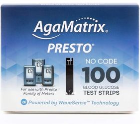 AgaMatrix Presto Test Strips, 100 Count