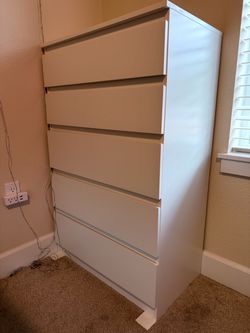 IKEA White 6-Drawer Tall Dresser