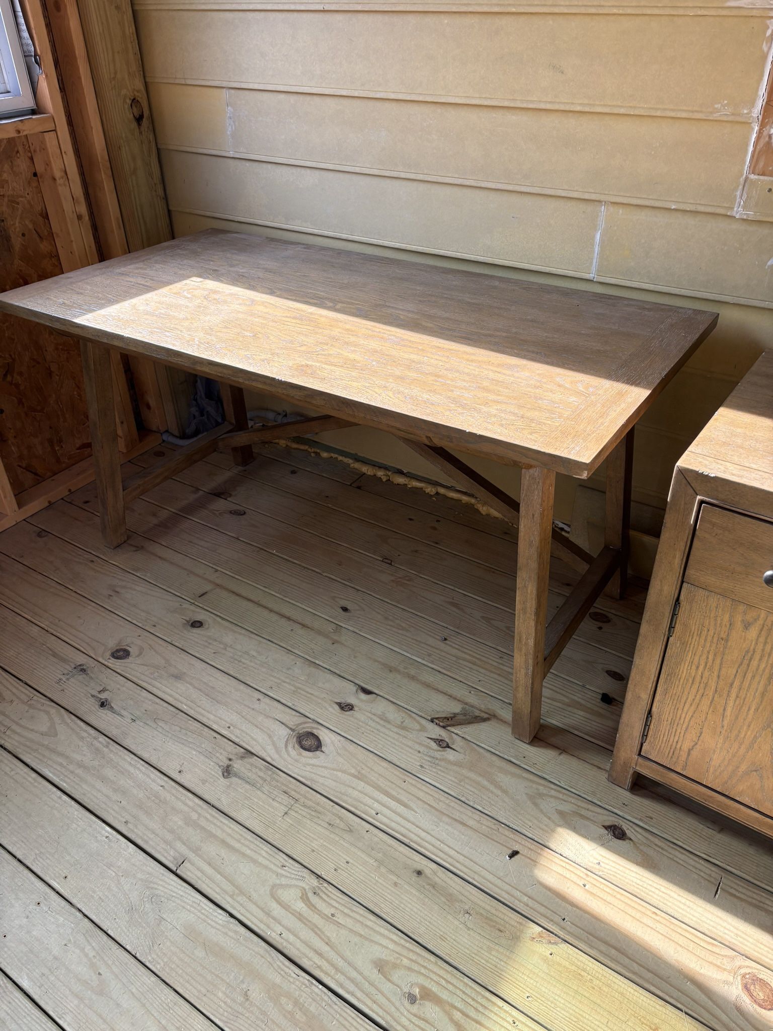 Havertys Solid Wood Desk And File Cabinet