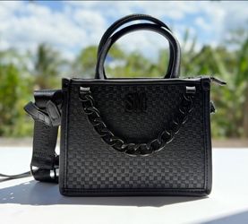 Steve Madden Black Binko Satchel Crossbody Bag