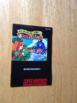 Super Mario World 2 - Yoshi's Island - Nintendo SNES Instruction Manual Booklet - Very Clean with no rips or tears
