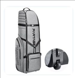 Golf Travel Bag Padded with Wheels. Used once for a driving golf trip. Never in an aircraft baggage bay!