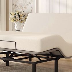 Queen Size Bed With Adjustable Frame With Remote And Speaker