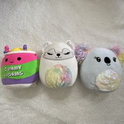 Three Squishmallows Plushies