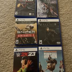 6 videos games for ps5