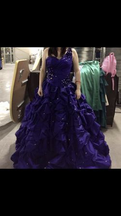 Purple Dress with Shawl