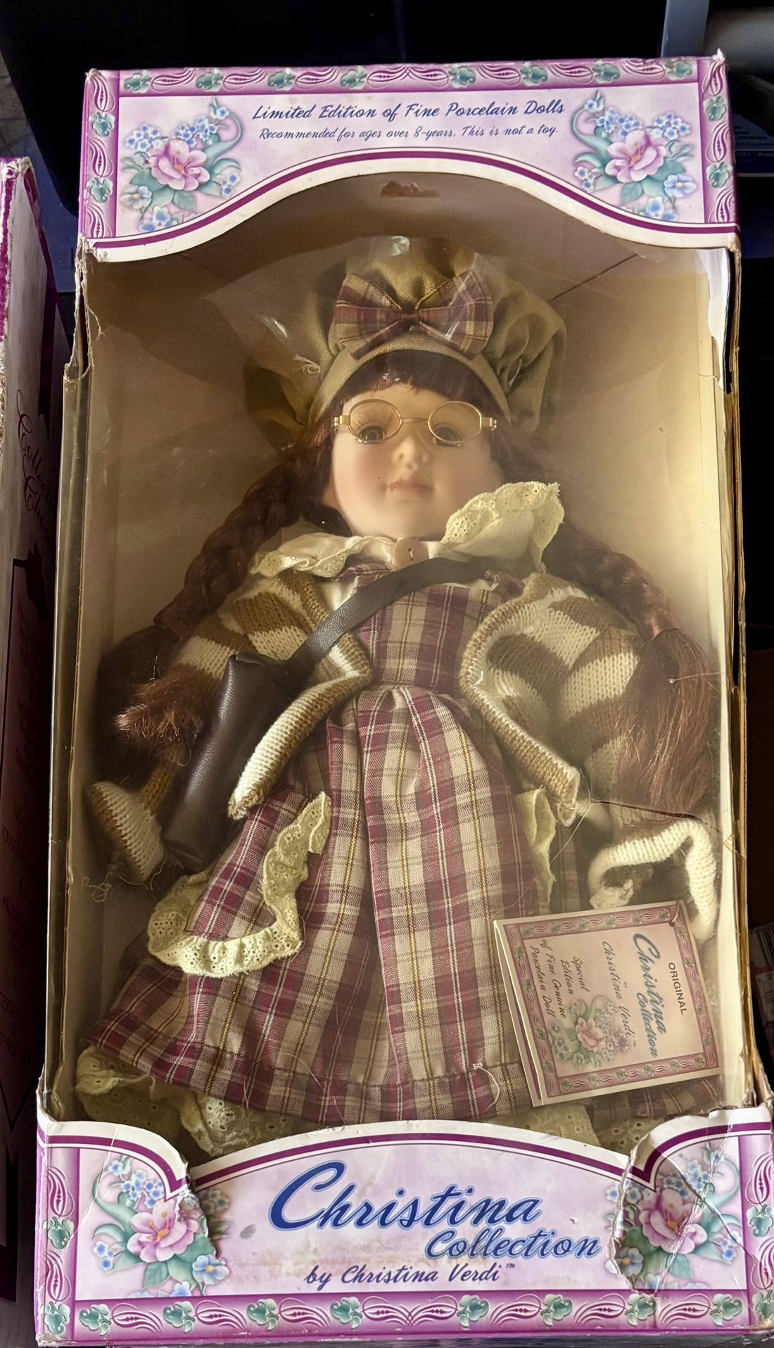 Christina Collection Porcelain Doll with Glasses