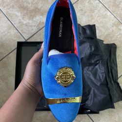 Royal Blue Velvet Dress Loafer