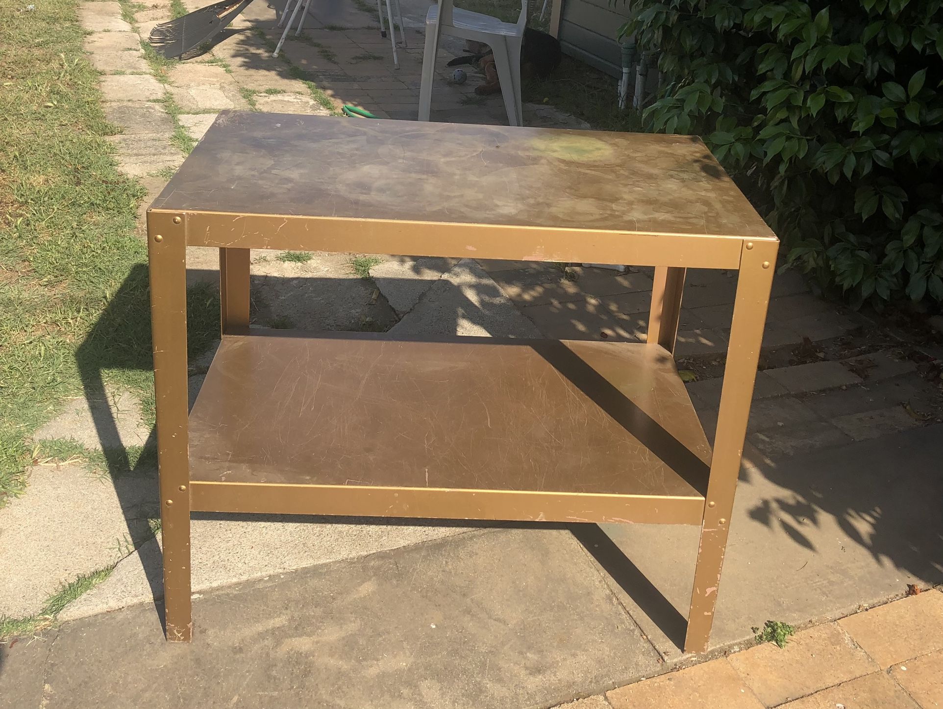 Lightweight but Solid Vintage Metal Work Station: