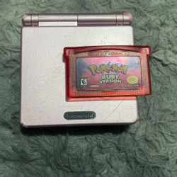 Gameboy Advanced SP  ;And Pokémon Ruby