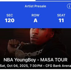 Youngboy Never Broke Again Concert Ticket 