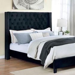 Brand New Black fabric Platform Bed
