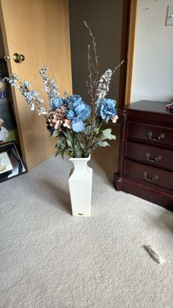 Tall Base With Artifical Flowers