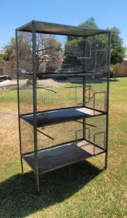 3 Stacked Cages - Chickens, Parrots, Quail