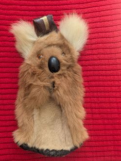 Vintage koala bear fur golf club cover