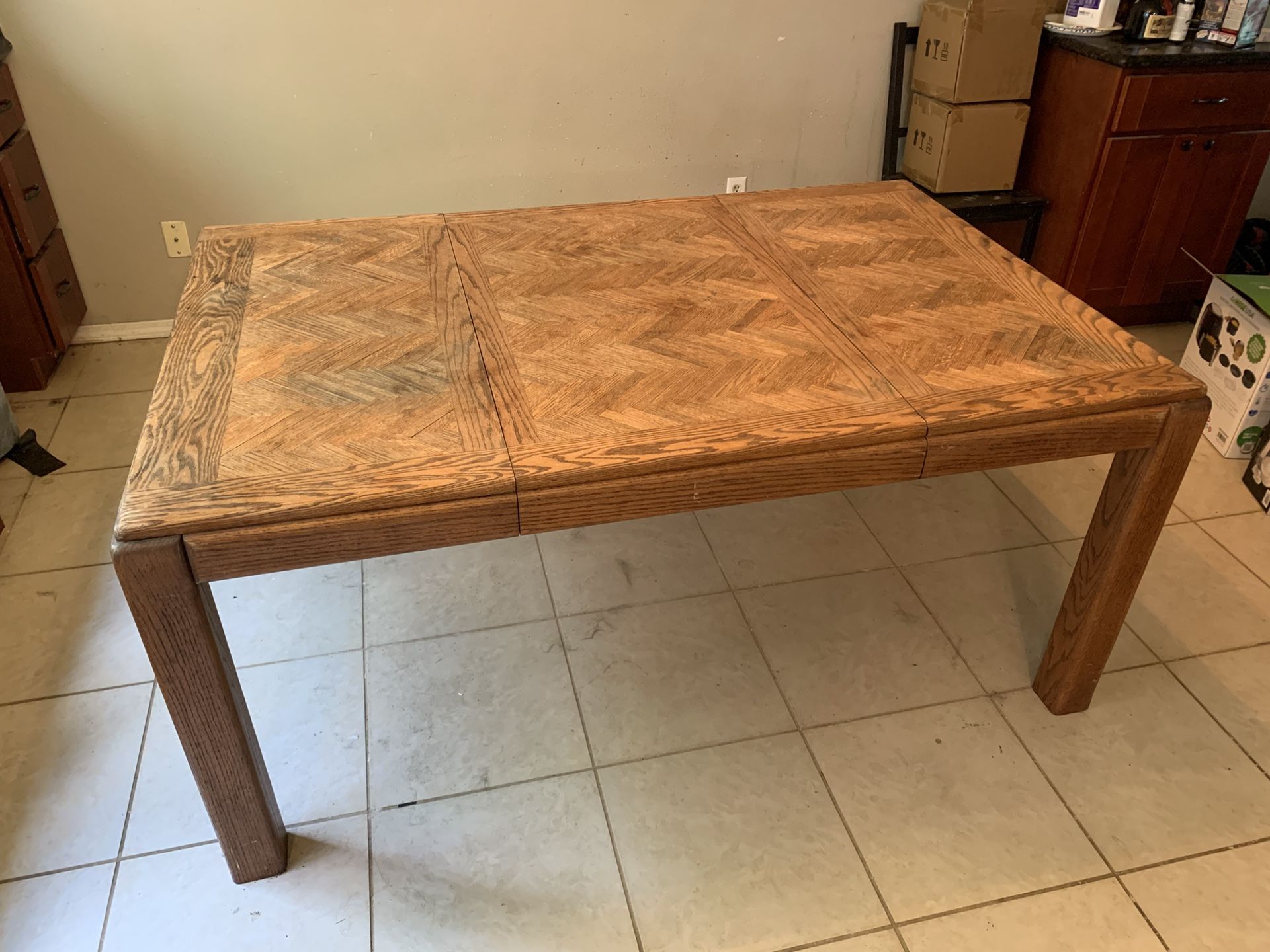Wood Table (w/ Leaf)