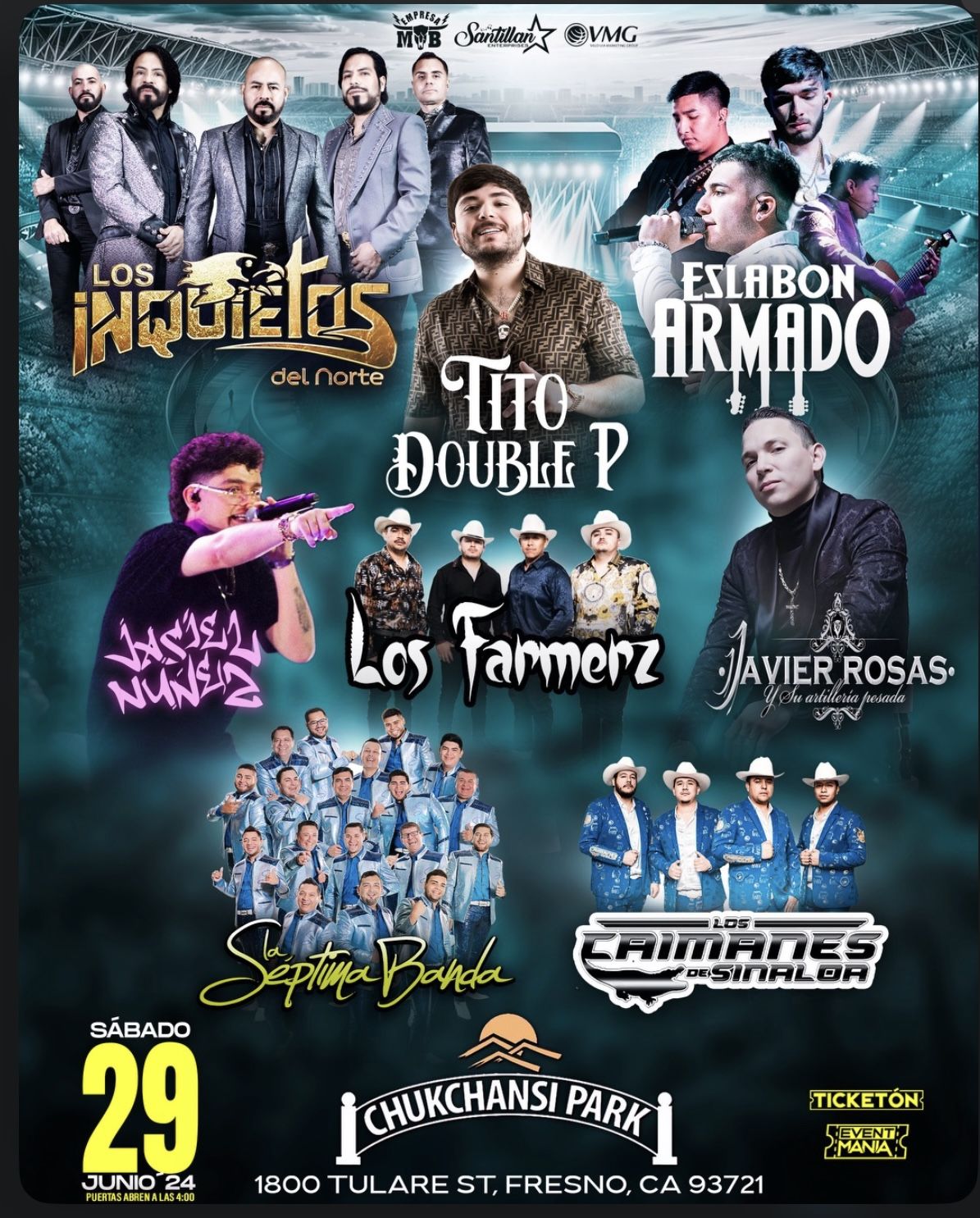 LOS INQUIETOS, ESLABON ARMADO, TITO DOBLE P Y MA