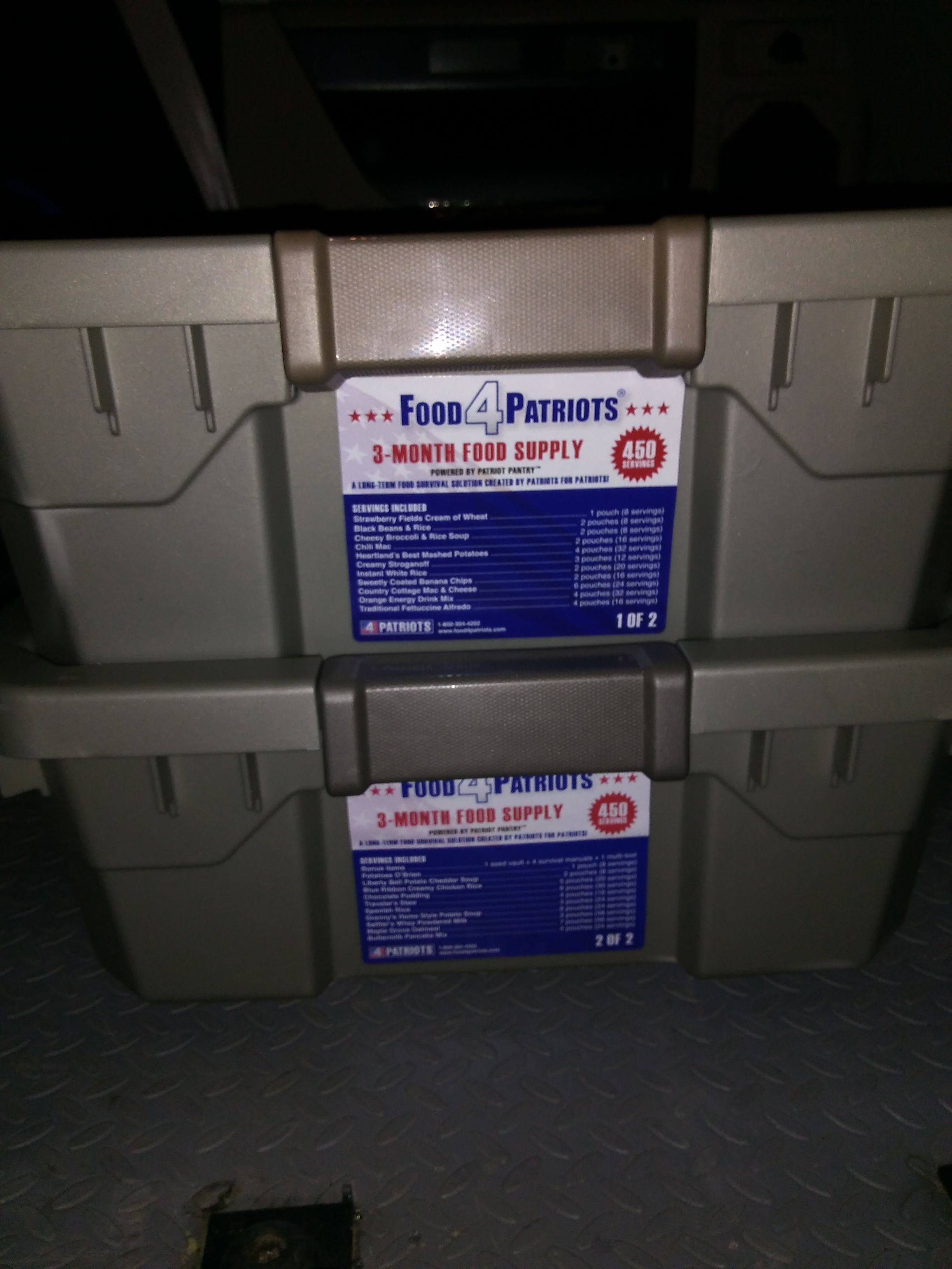 Food 4 Patriots 3 month supply