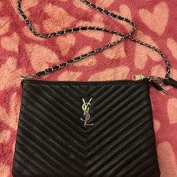 ysl gold chain cross body