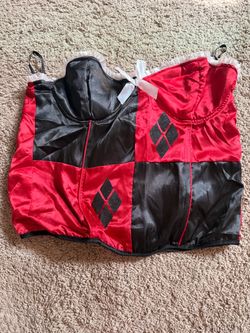 Harley Quinn adult Halloween Costume Corset Top