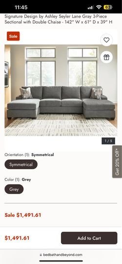 Large gray couch