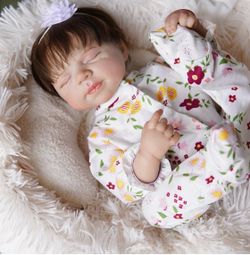 NEW Reborn Baby Doll with Floral Onesie