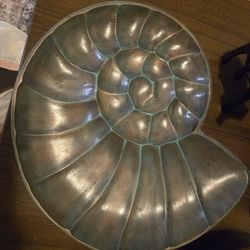 vintage brass nautilus bowl dish