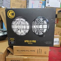 KC HILITES 151 KC APLLO PRO HALOGEN 6 Inch Spread 2 Light System Universal 