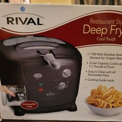 NEW  Rival Restaurant Style Deep Fryer