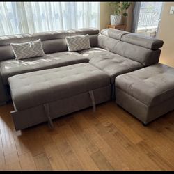 SLEEPER SECTIONAL w/ OTTOMAN 😍😍 FAST DELIVERY!  🚚 