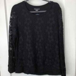 Ladies Adrianna Papell Black Lace Top