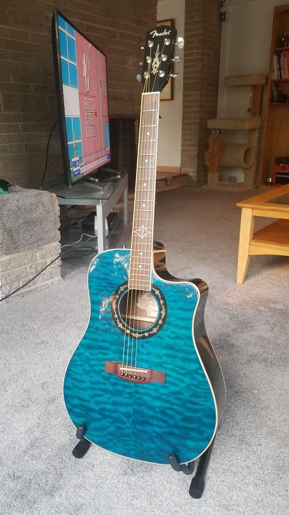 Fender Blue T Bucket Acoustic/Electric Guitar
