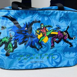 Vintage Batman Forever Movie Shoulder Bag 1995 DC Comics overnight bag suitcase