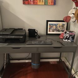  Gray Sturdy Heavy Metal Desk