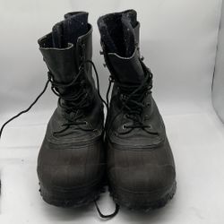 VTG MENS LACROSSE WINTER INSULATED WORK BROWN BOOTS SIZE 9 made in USA 