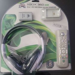 Xbox 360 Headset, DVD Remote, Battery Charger,  Rechargeable Battery 