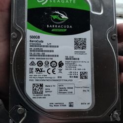 Computer HARD DRIVE 500GB SeaGate Barracuda desktop PC Drive(S) 3 Available Listing Is For 1 Drive 500gb As shown 