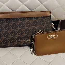Sales!! Micheal Kors New Logo Small Cross Body And Wallet Pouch 