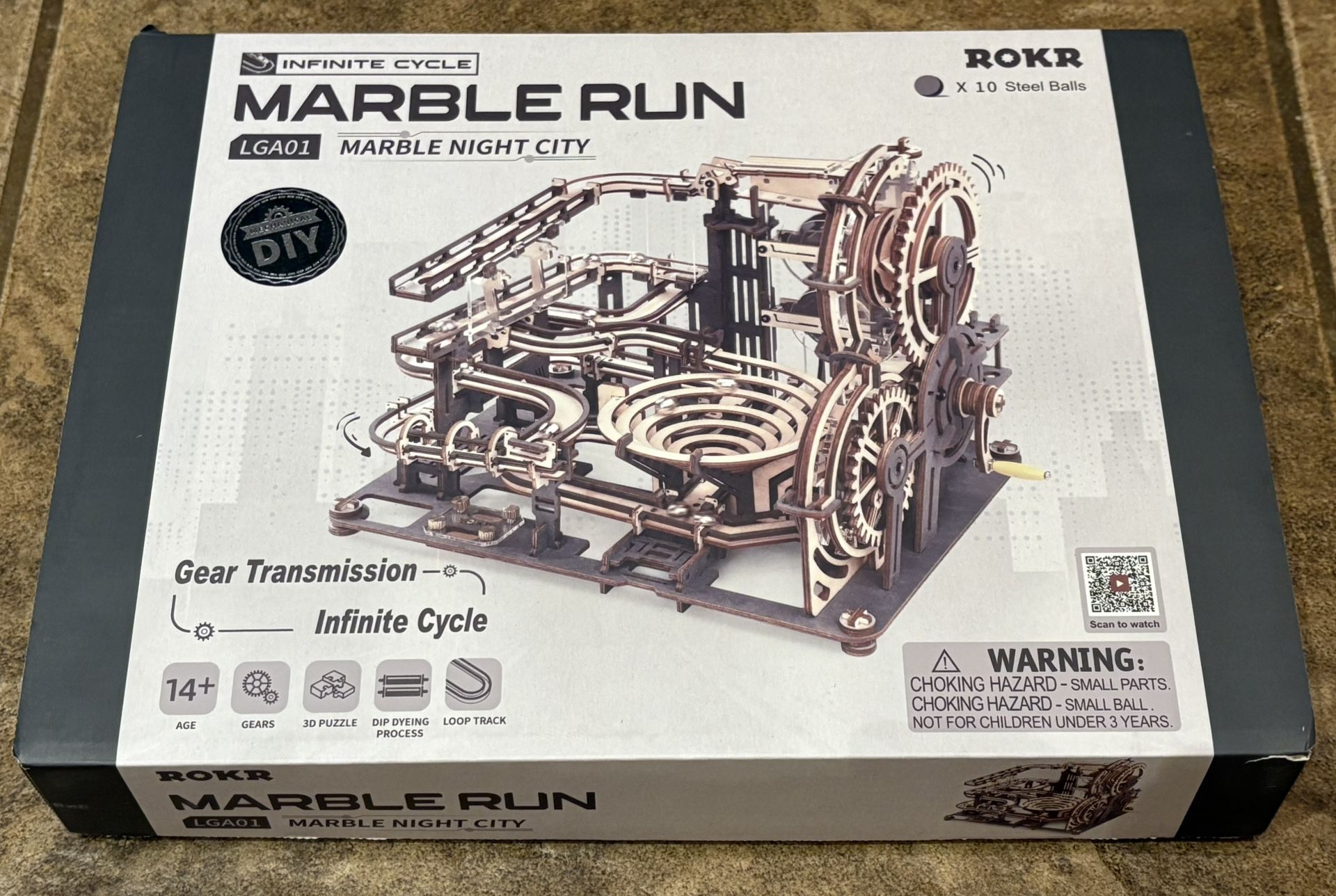 ROKR Marble Run Wooden 3D Puzzle Building Set