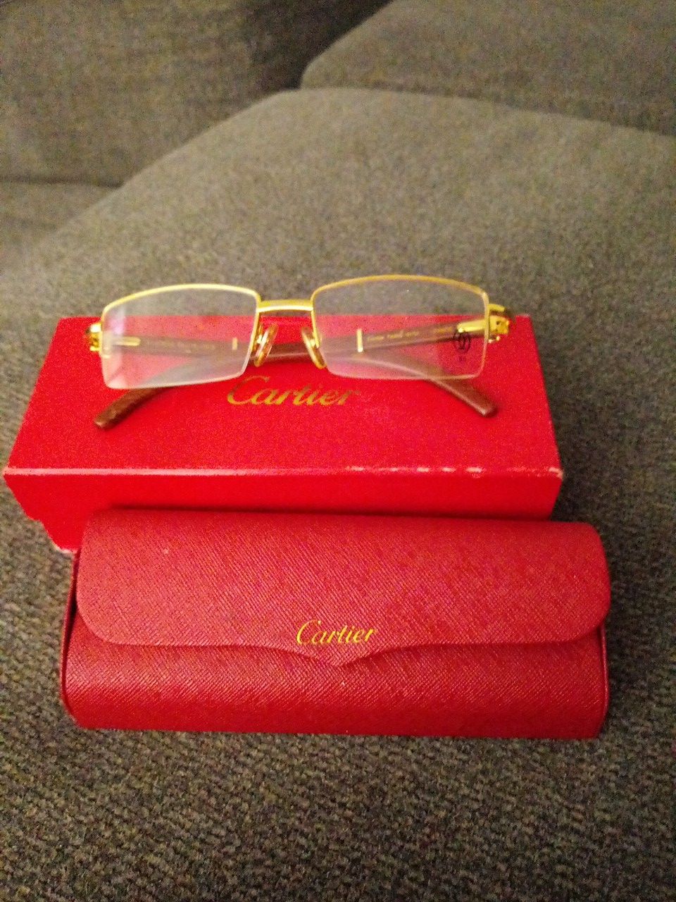 Cartier wood frame glasses for sale new arrivals