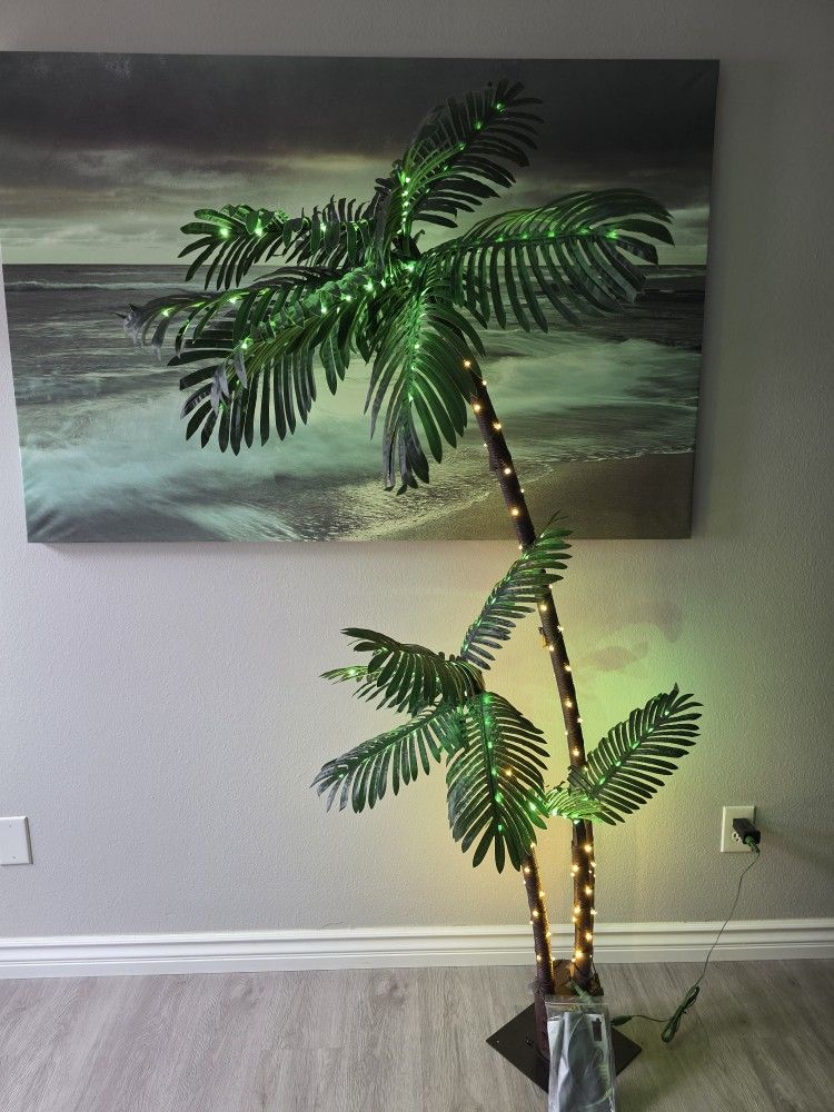 6ft LED Faux Palm Tree