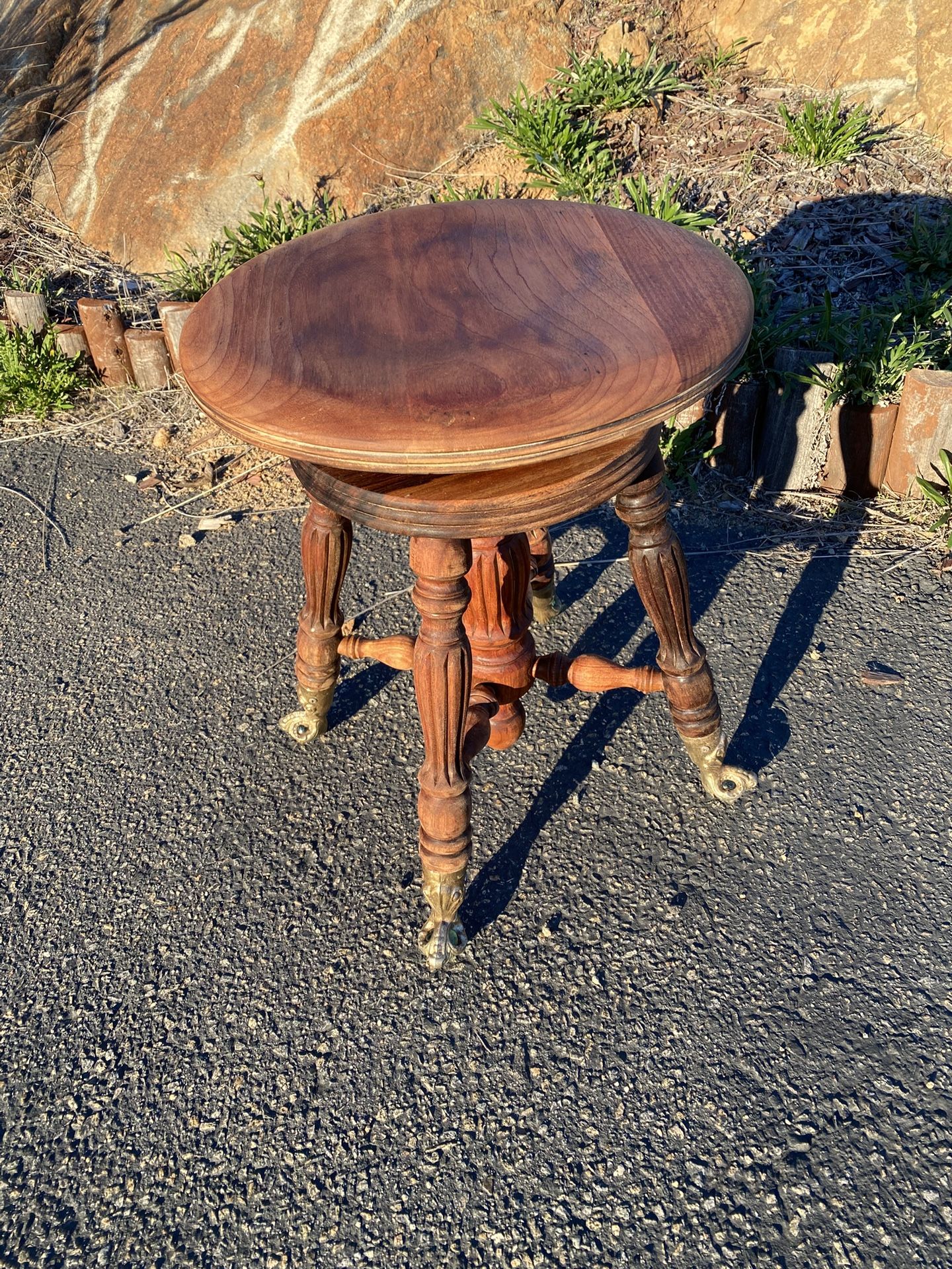 Antique Claw Foot Piano Stool