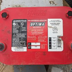 BEST CAR/TRUCK BATTERY THERE IS Optima Red An COMES WITH Amp$150 Obo