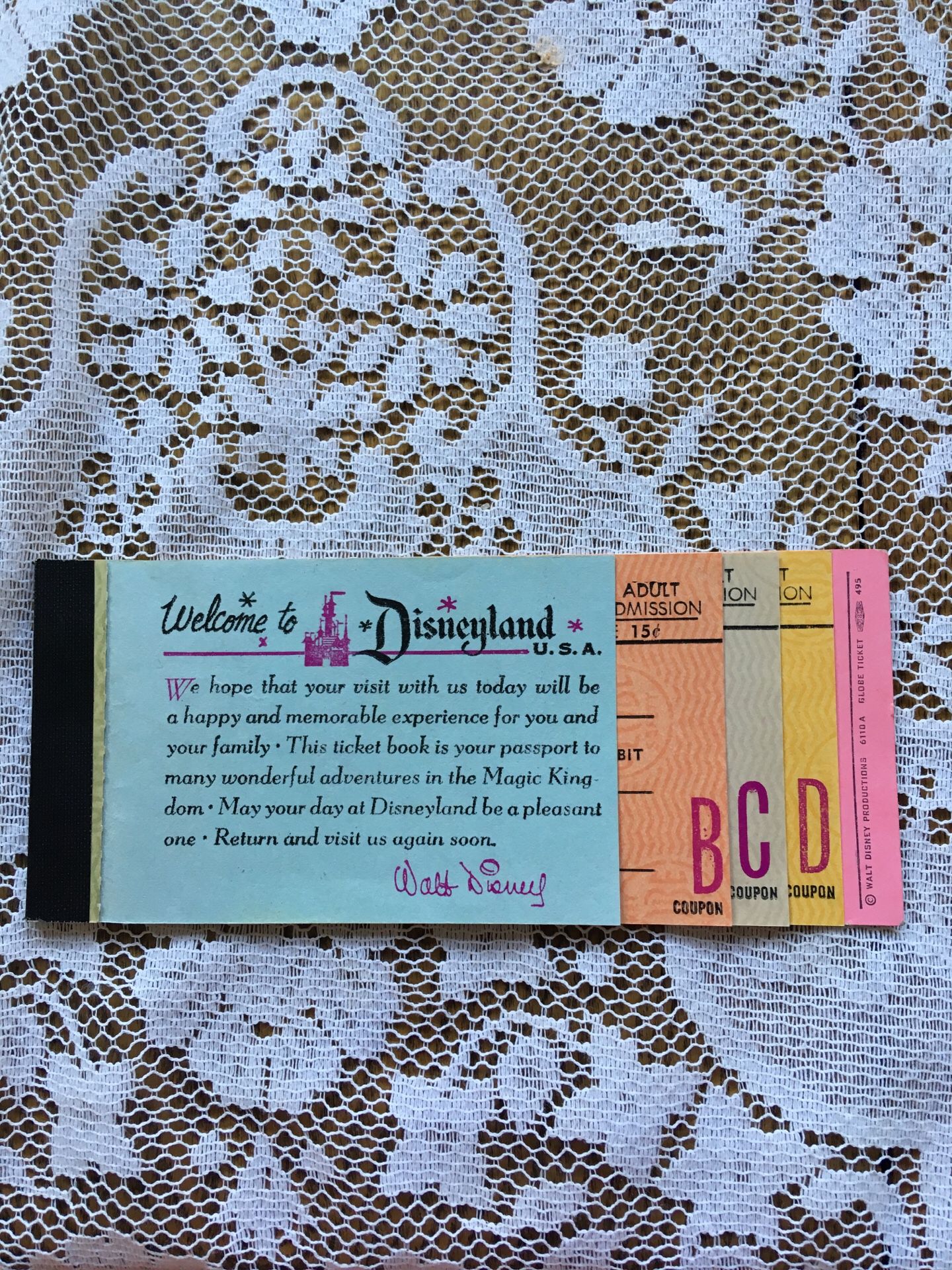Disney ticket book 1960’s