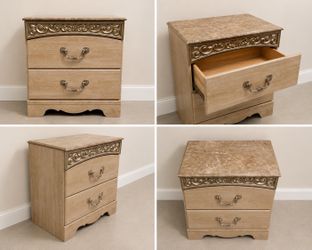 Catalina - Antique White - Two Drawer Night Stand