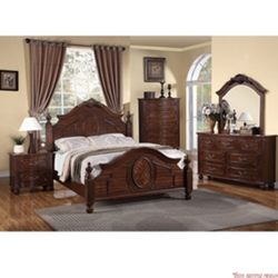 Gorgeous Queen size Complete Bedroom Set. Mattress Sold Separately 