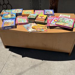 Huge Lot Of Vintage Children’s Books And Puzzles 