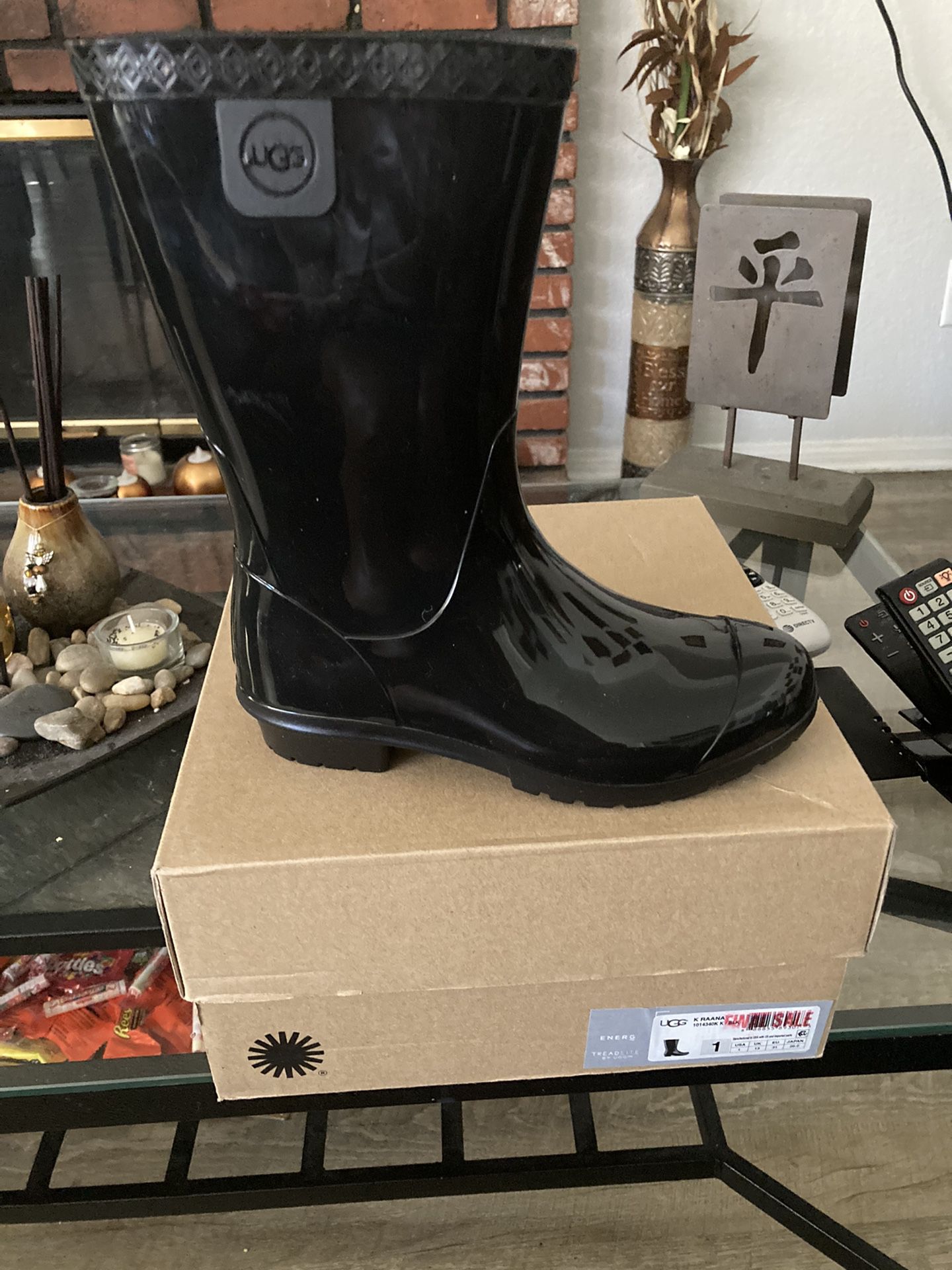 Ugg Black Rain Boots 