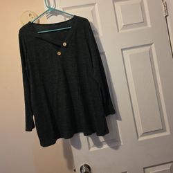 Hunter Green With Cross Straps Long Sleeve